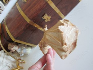 cadou rar Inger cu vioara sculptura lemn colectie Germania 1960 - imagine 3