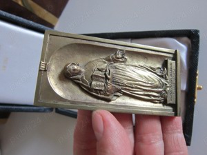 cadou rar sculptura bronz Sfanta María Soledad colectie 1960 - imagine 3