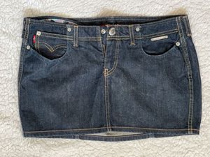 Fusta mini scurta blugi dama Levi's blue jeans