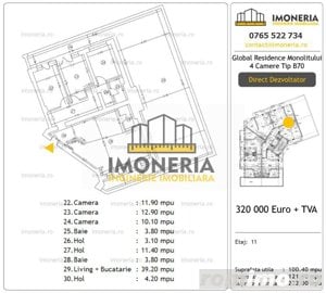 Direct Dezoltator | 4 camere 100 mp+terasa privata 122 mp | parc 800m |Finalizat - imagine 6