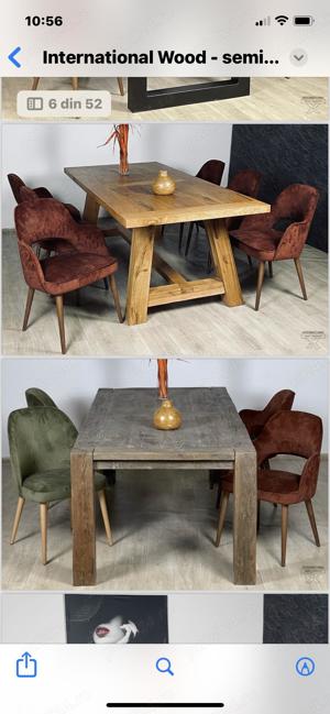 Masa masiv stejar rustic - imagine 4