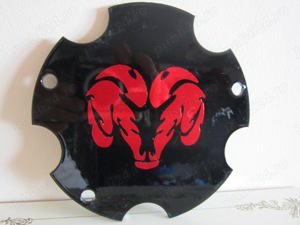 Emblema auto logo Dodge metalic Cap Berbec alb/negru si rosu/negru - imagine 5