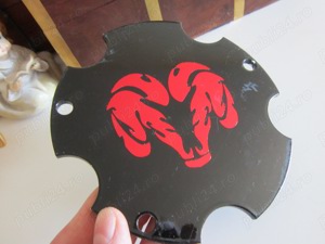 Emblema auto logo Dodge metalic Cap Berbec alb/negru si rosu/negru - imagine 4
