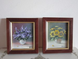 cadou rar tablouri picturi ulei semnate 3 miniaturi colectie Germania - imagine 3