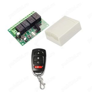 Releu telecomanda + receptor 4canale usi garaj porti lift auto 5-30V