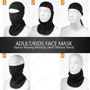 Cagula Mască de față cu balaclava unisex 2 modele respirabilă pentru călărie și ciclism - protecție  - imagine 4
