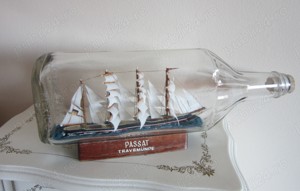 cadou rar  Diorama vas nava velier in sticla colectie Germania 1960