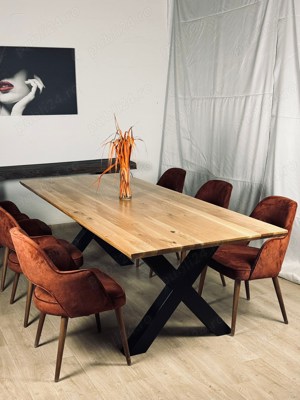 mese living stejar masiv  - imagine 2