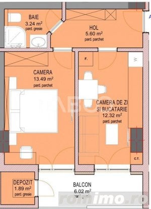 De vanzare apartament cu 2 camere si 37 mp etaj 6 - imagine 3