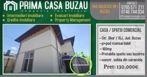 Casa   spatiu comercial   zona isj buzau   160mp   pret: 130.000    comision 0 