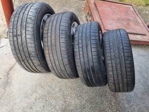 4 cauciucuri de vara 205 55 16 cu jante de aliaj 5x120 de opel insignia - imagine 5