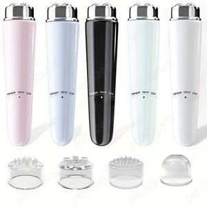 Mini masaj pentru ochi Vibrație electrică Instrument de frumusețe Stick magnetic 4 capete masaj faci