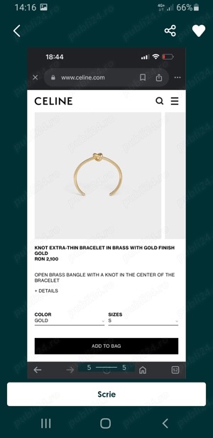 Bratara Celine Gold - imagine 4