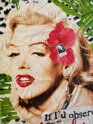 Prosop unisex 100% bumbac Marilyn Monroe baie mare plaja piscina bazin strand  - imagine 5