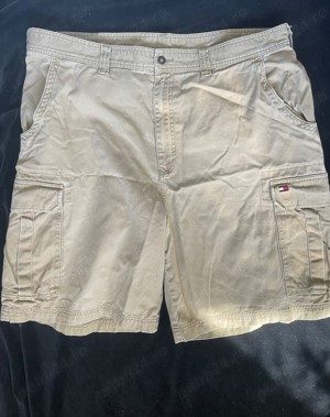 Bermude barbati TOMMY HILFIGER pantaloni scurti bej nude 6 buzunare - imagine 2