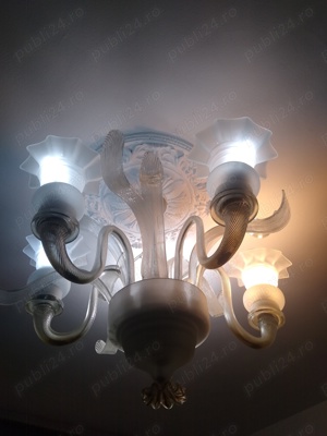 Lustra clasica din sticla - imagine 3