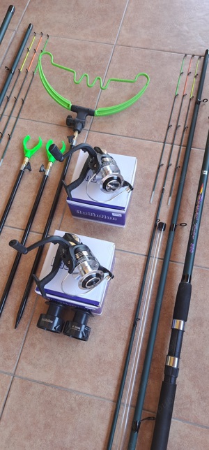 Set 2 Lansete Feeder Robinhan Power 3,90m+2 Mulinete 5000+ Suporti - imagine 4