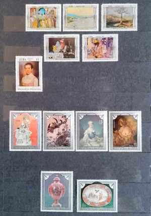 Lot timbre pictură -  Cehoslovacia, Cuba, Nicaragua, Polonia, R.D. Germană - imagine 3