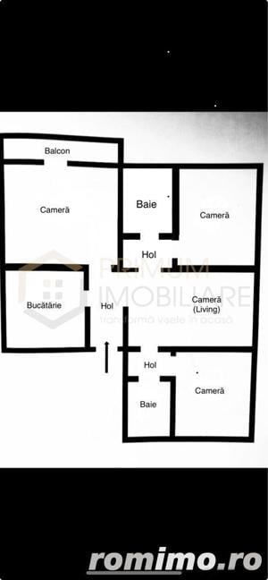 SOARELUI - 4 cam - 2 bai - 2 balcoane - centrala proprie - clima - ETAJ 3 - imagine 2