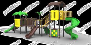 Ansamblu de joaca pentru copii , tobogan , leagan  - imagine 8