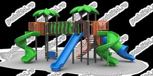 Ansamblu de joaca pentru copii , tobogan , leagan  - imagine 6