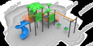 Ansamblu de joaca pentru copii , tobogan , leagan  - imagine 3