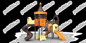 Ansamblu de joaca pentru copii , tobogan , leagan dublu  - imagine 4