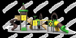 Ansamblu de joaca pentru copii , tobogan , leagan dublu  - imagine 9