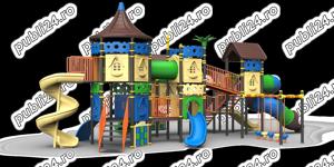 Ansamblu de joaca pentru copii , tobogan drept , tobogan spirala, cataratoare , leagan simplu ,  - imagine 2