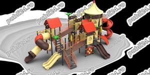 Ansamblu de joaca pentru copii , tobogan drept , tobogan spirala, cataratoare , leagan simplu ,  - imagine 6