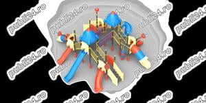 Ansamblu de joaca pentru copii , tobogan drept , tobogan spirala, cataratoare , leagan simplu ,  - imagine 8