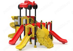 Ansamblu de joaca pentru copii , tobogan , leagan dublu - imagine 9