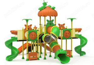 Ansamblu de joaca pentru copii , tobogan , leagan dublu - imagine 2