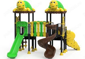 Ansamblu de joaca pentru copii , tobogan , leagan dublu - imagine 7