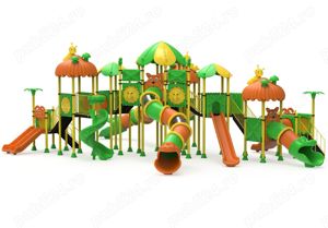 Ansamblu de joaca pentru copii topogan spirala , leagan dublu  - imagine 3