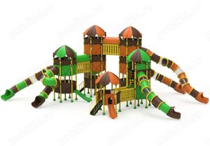 Ansamblu de joaca pentru copii topogan spirala , leagan dublu  - imagine 2