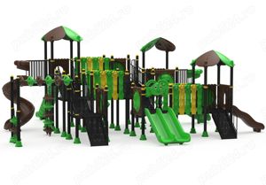 Ansamblu de joaca pentru copii topogan spirala , leagan dublu  - imagine 4