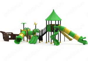 Ansamblu de joaca pentru copii topogan spirala , leagan dublu  - imagine 6