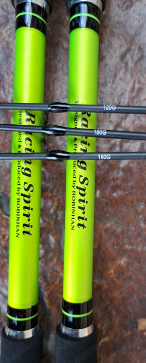 Set 2 Lansete Feeder Carbon Robinhan Bolentino PRO 3,90m + 2 Mulinete 5000 + Suporti - imagine 2