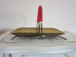 cadou rar Vas Emil Funk Tray Post Bauhaus bronz alama colectie Germania 1950  - imagine 7