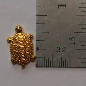 Bijuterii broscute aurii metal 1 cm statuie bogăție țestoasă de aur - Aduce noroc și prosperitate or - imagine 3