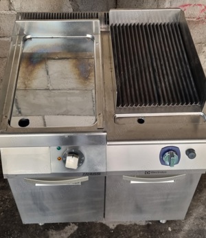 Plita electrica neteda Zanussi și grătar cu piatra vulcanica Electrolux pe gaz - imagine 4