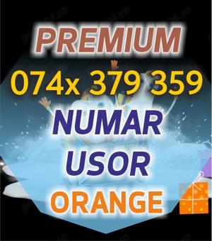 Numar PREMIUM Orange - 074x.379.359 Gold Aur Usor cartela numere usoare cartele speciale frumoase