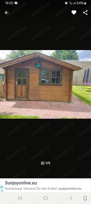 Cabană din LEMN cu podea 