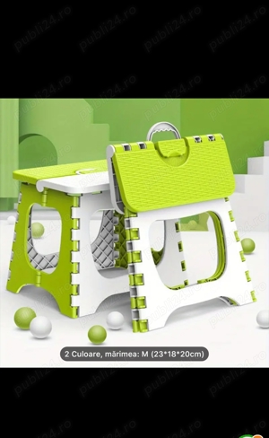 Scaun pliabil portabil- Plastic durabil, design pătrat rezistent