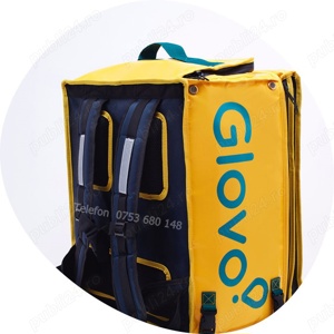 Geanta noua Glovo rucsac extensibil cutie termo lada frigorifica ghiozdan transport alimente,bauturi - imagine 2