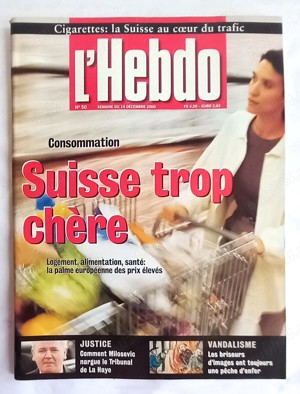 2 reviste de colecție, nr. 50 2000, L'Hebdo si L'illustre, evenimente celebre