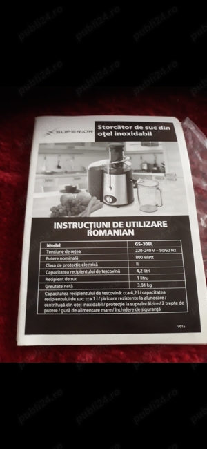 Storcător de suc din oțel inoxidabil  - imagine 2