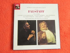 vinil Verdi -Falstaff -Herbert von Karajan 3LP made UK 1975 impecabile
