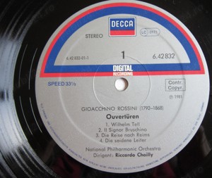 vinil Rossini - 7 Overtures dirijor Riccardo Chailly 1981 made Germany - imagine 3